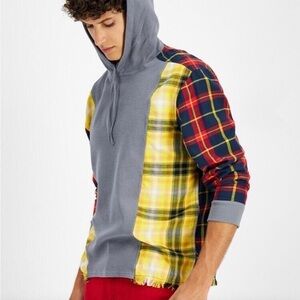 Sun + Stone Men's Pieced Hoodie Size XXL